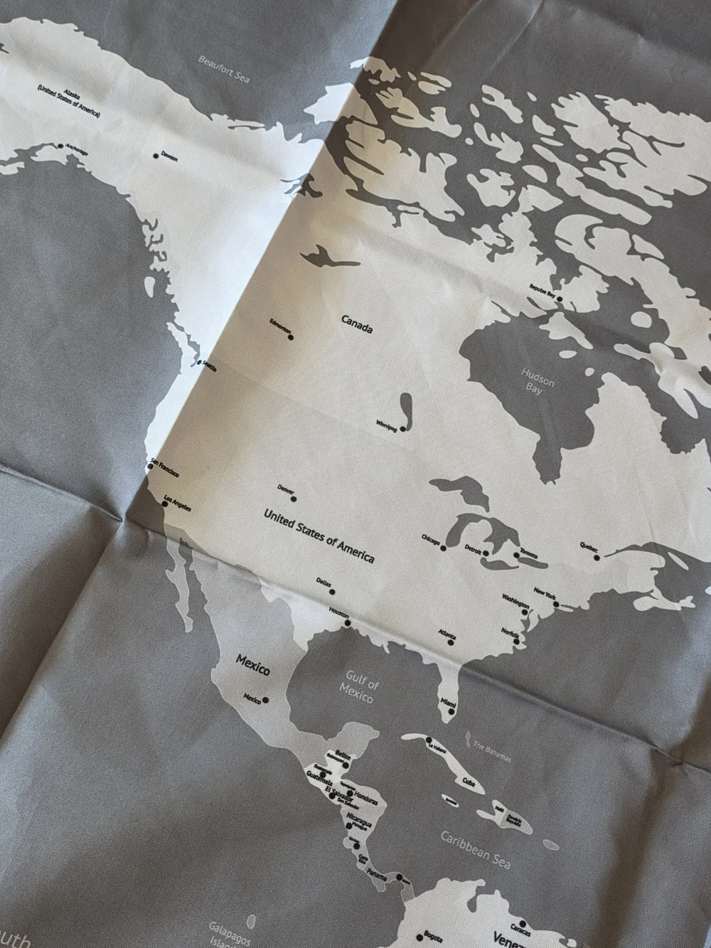 World Map Fabric 60